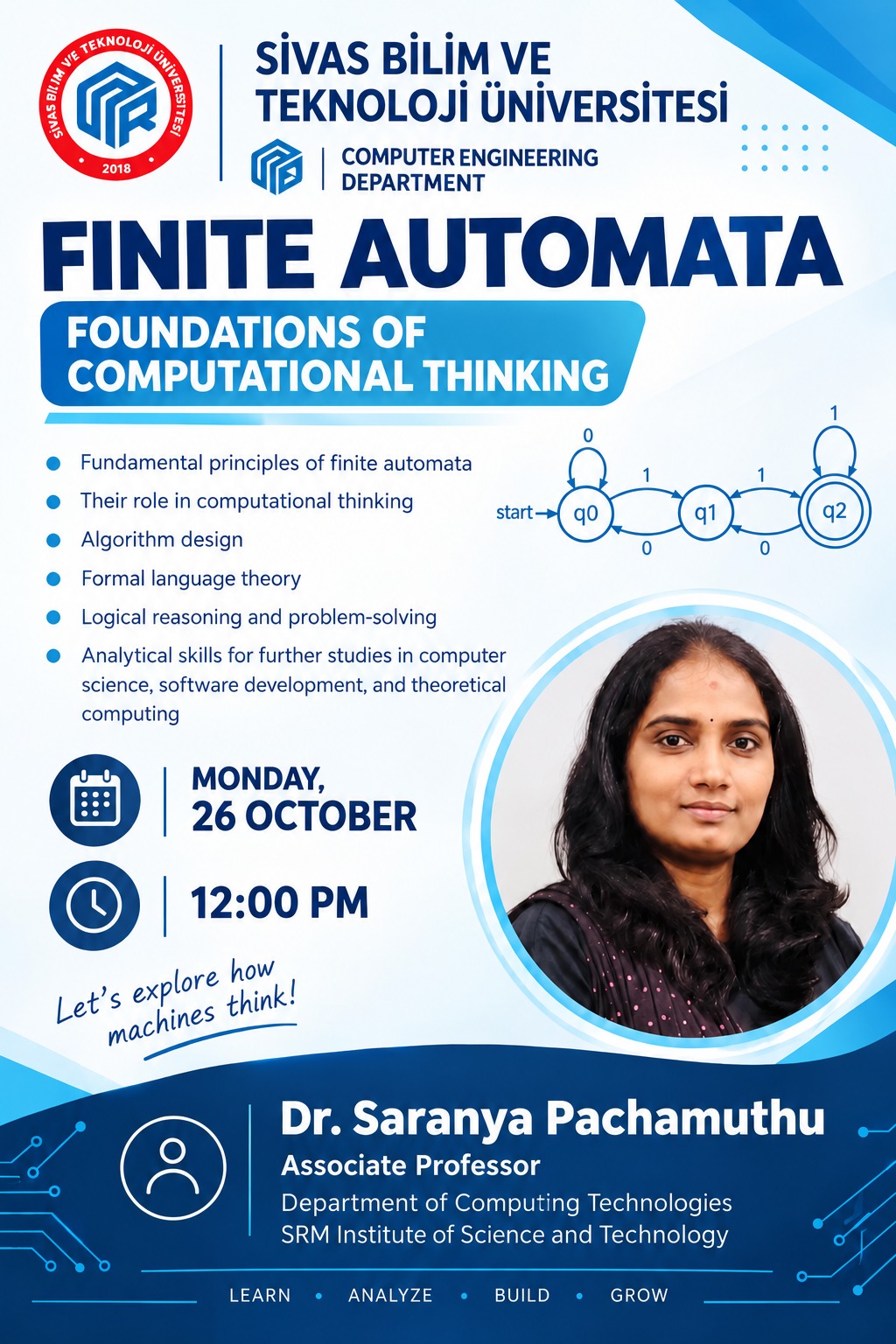 Guest Lecture on “Finite Automata: Foundations of Computational Thinking”